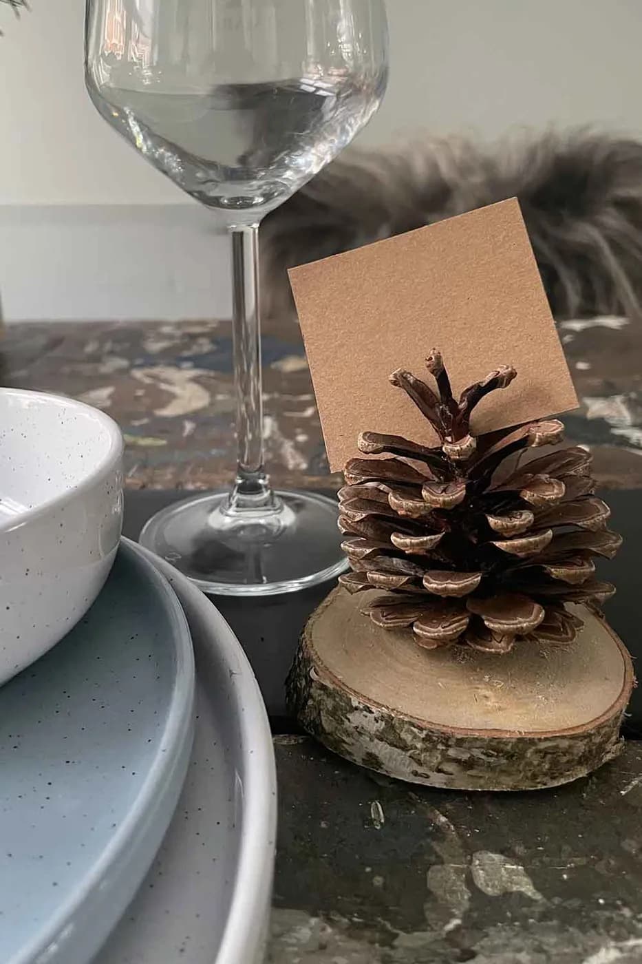 Tafelkaartje kerst HUISS